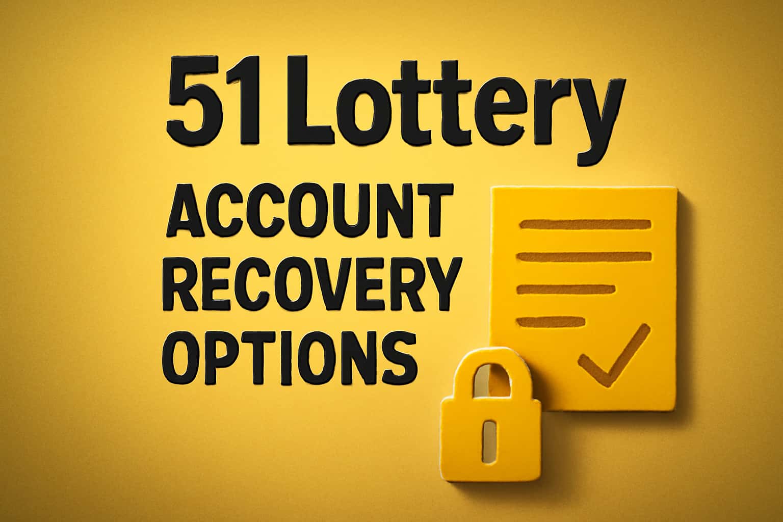 Visual representation of account recovery options for 51 Lottery, emphasizing security measures.