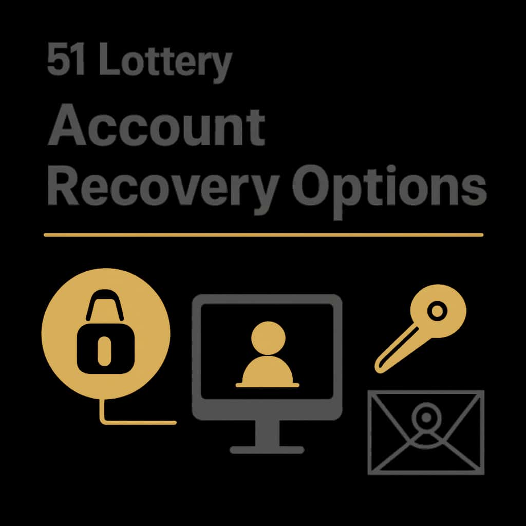 Illustration of recovery steps for accessing a 51 Lottery account.