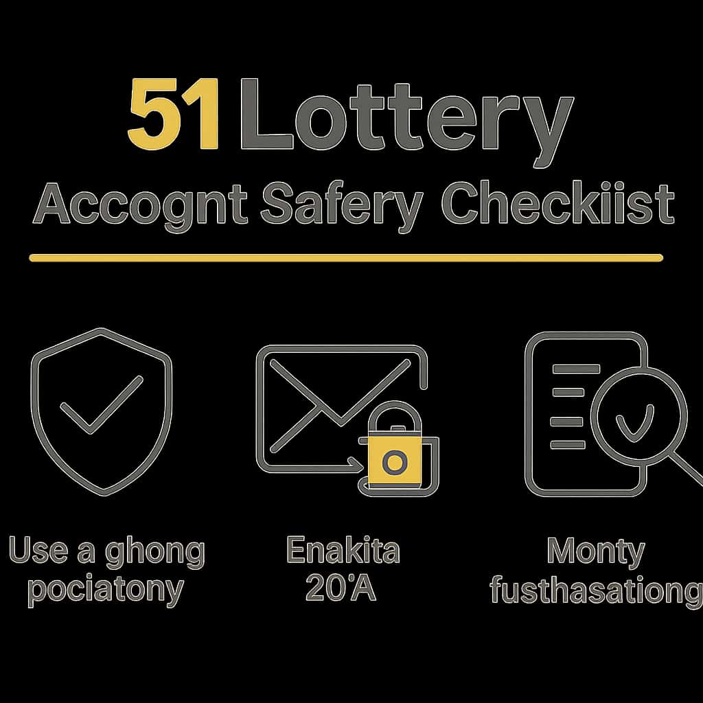 Diagram illustrating key safety measures for 51 Lottery accounts.