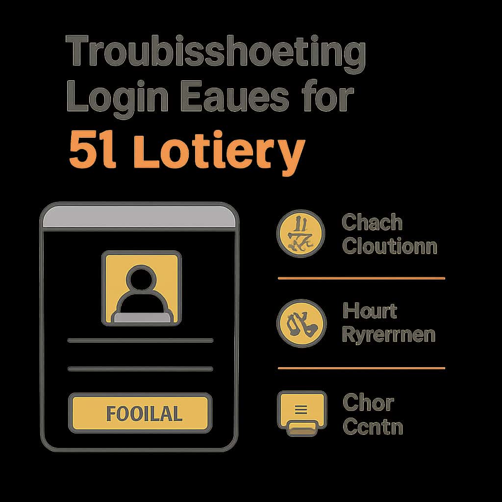 An educational diagram regarding login troubleshooting for 51 Lottery.