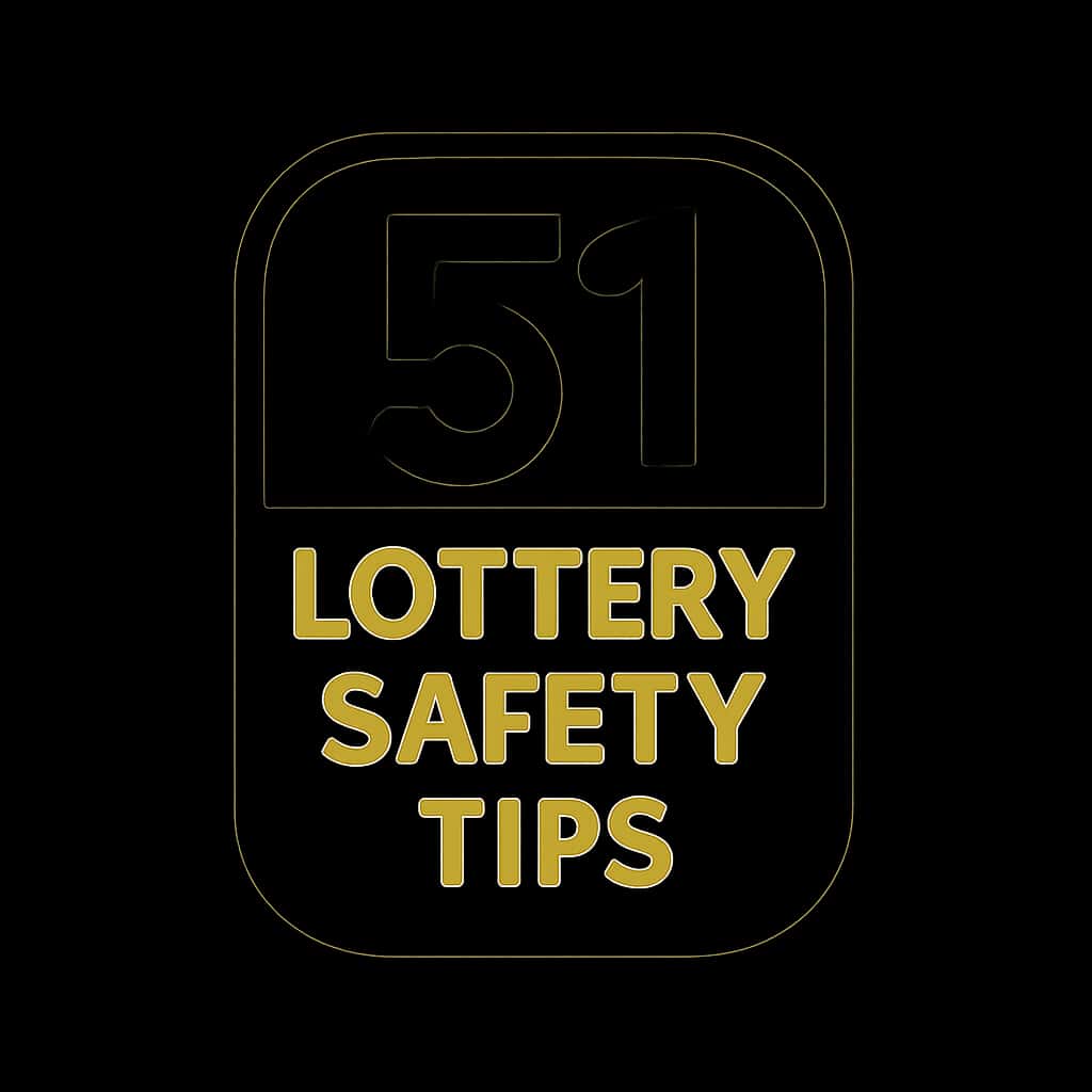 An icon representing 51 Lottery Safety Tips, designed in a professional manner.