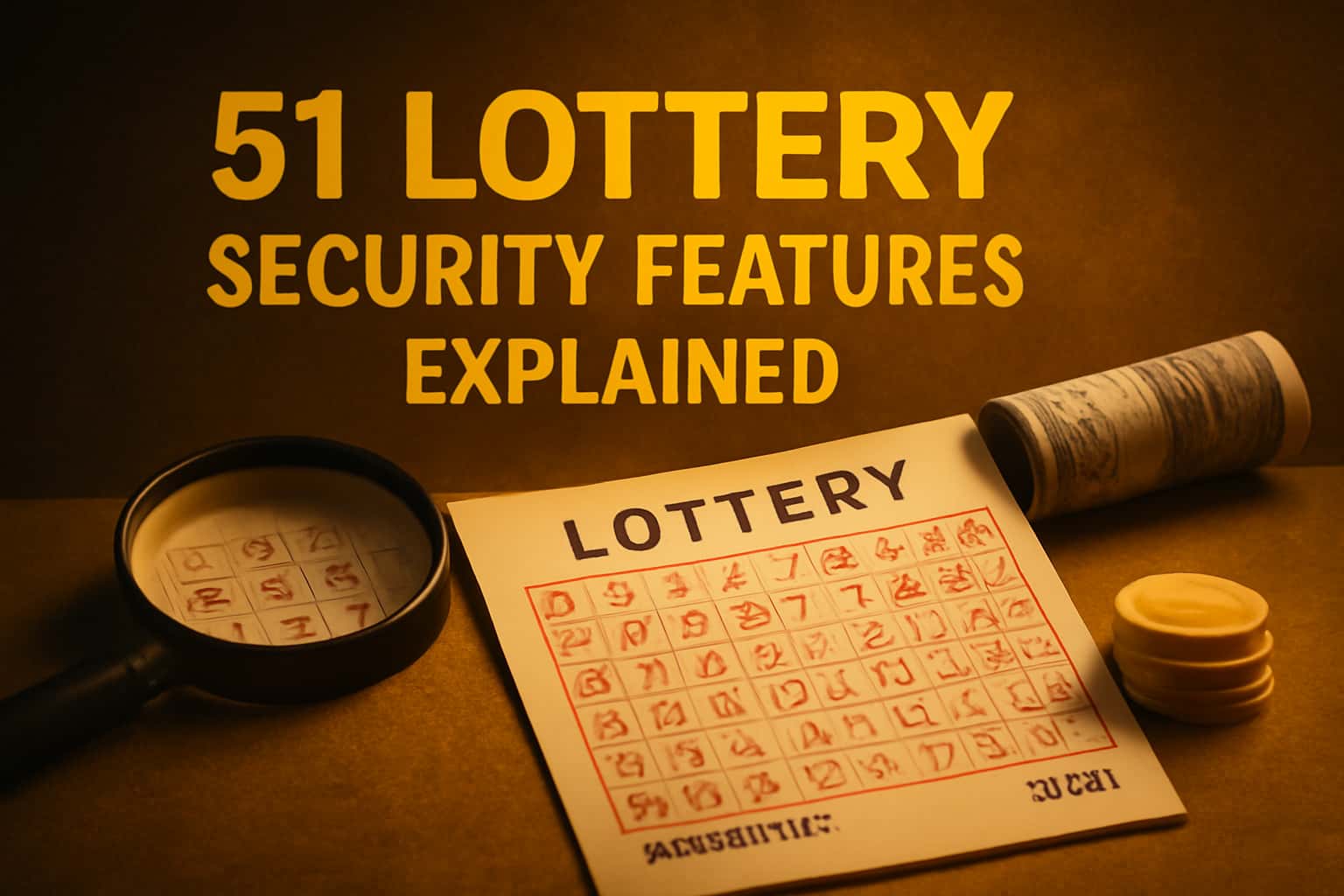 Informational scene on 51 Lottery security features.