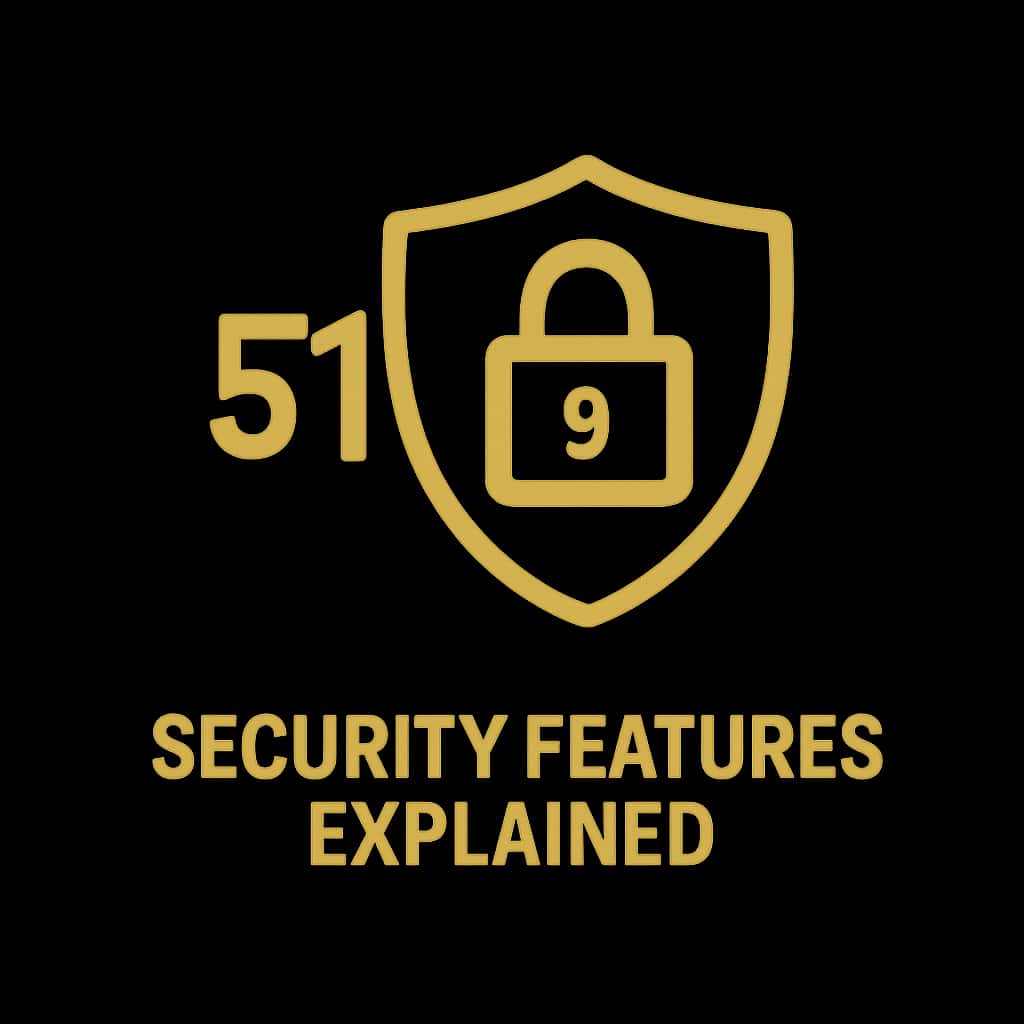 Icon for 51 Lottery security features overview.