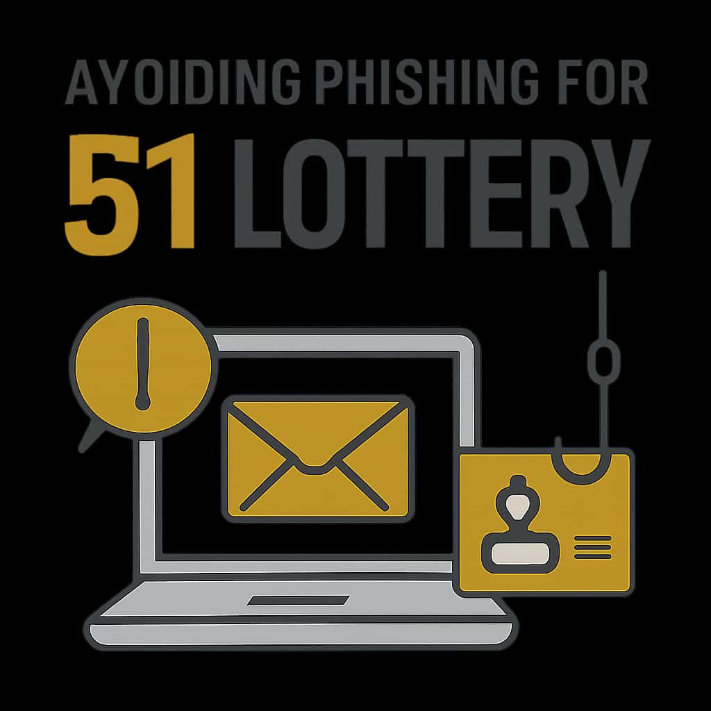 A diagram illustrating phishing schemes related to 51 Lottery.