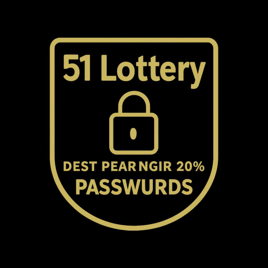 Badge illustrating password management for 51 Lottery.