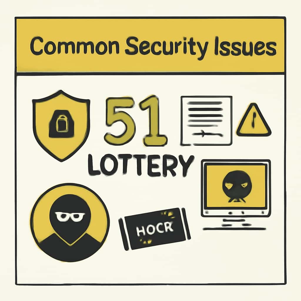 An educational diagram about common 51 Lottery security issues.