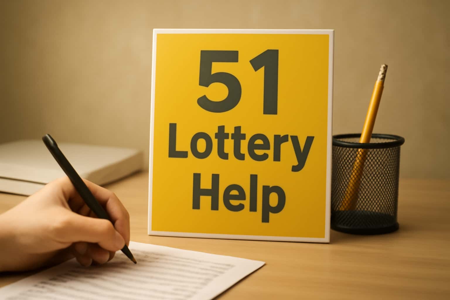 A high-quality graphic representing 51 Lottery Help resources.