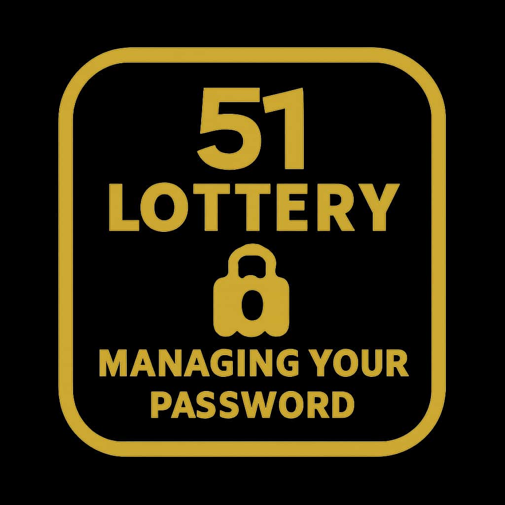A simple badge design symbolizing 51 Lottery password management.