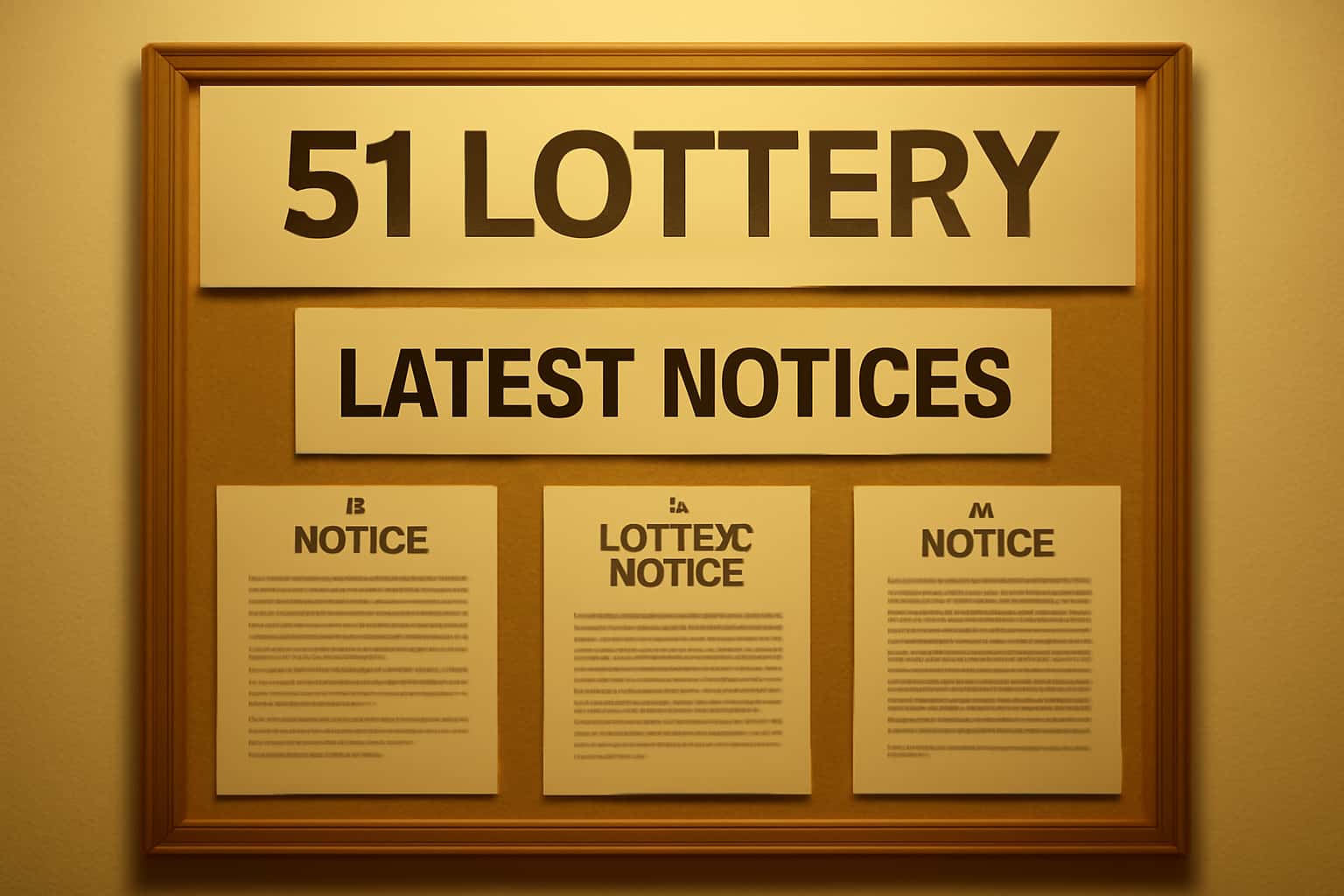 A professional representation of the Latest 51 Lottery Notices.