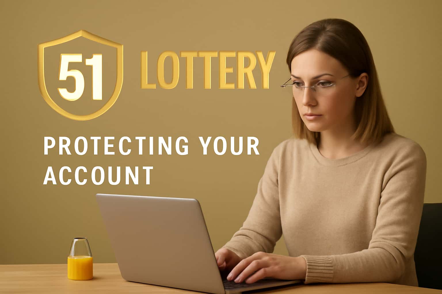 An educational image illustrating account security measures for 51 Lottery.