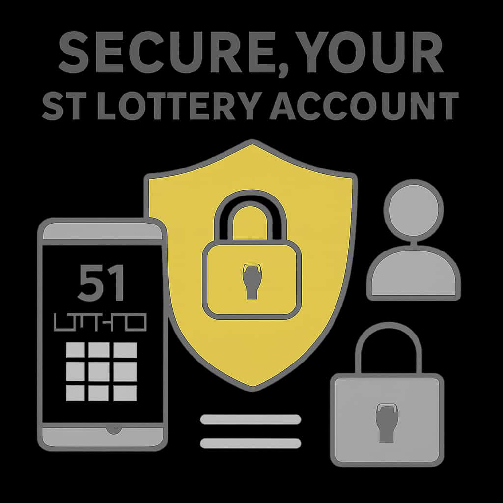 Illustration detailing secure methods for accessing 51 Lottery accounts.