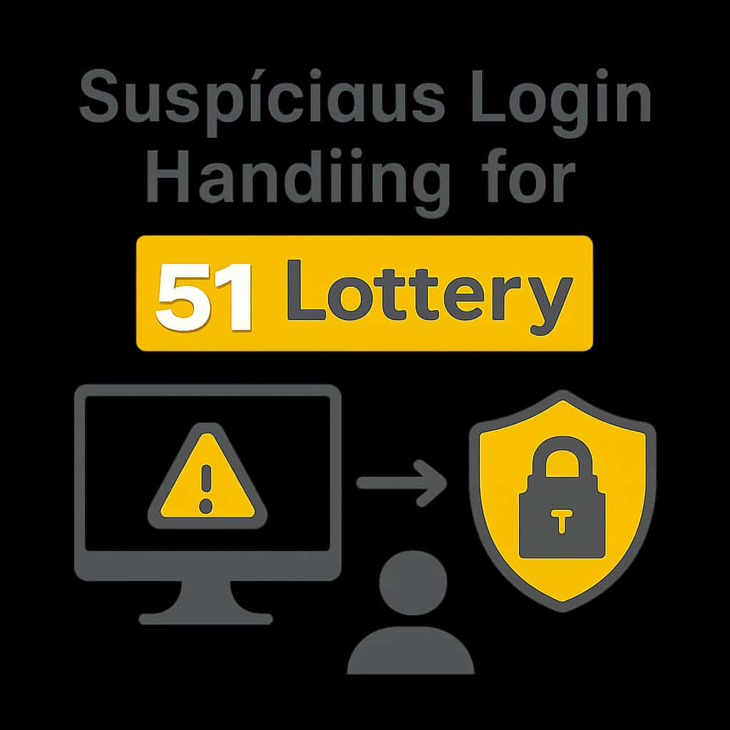 A diagram illustrating the procedures for Suspicious Login Handling for 51 Lottery.
